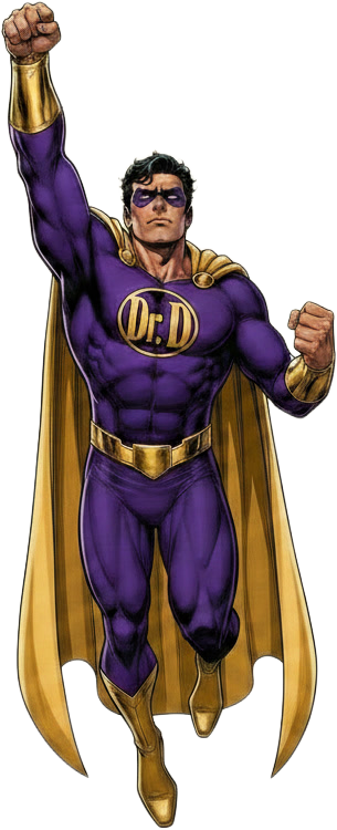 Dr. D superhero illustration